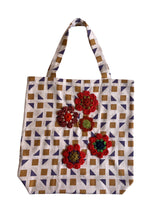 Carica l&#39;immagine nel visualizzatore di Gallery, Borsa in tessuto con applicazioni
