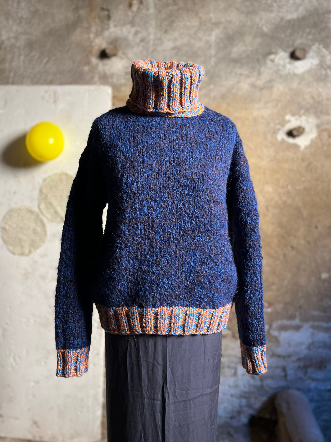 Pullover in lana in maglia ai ferri